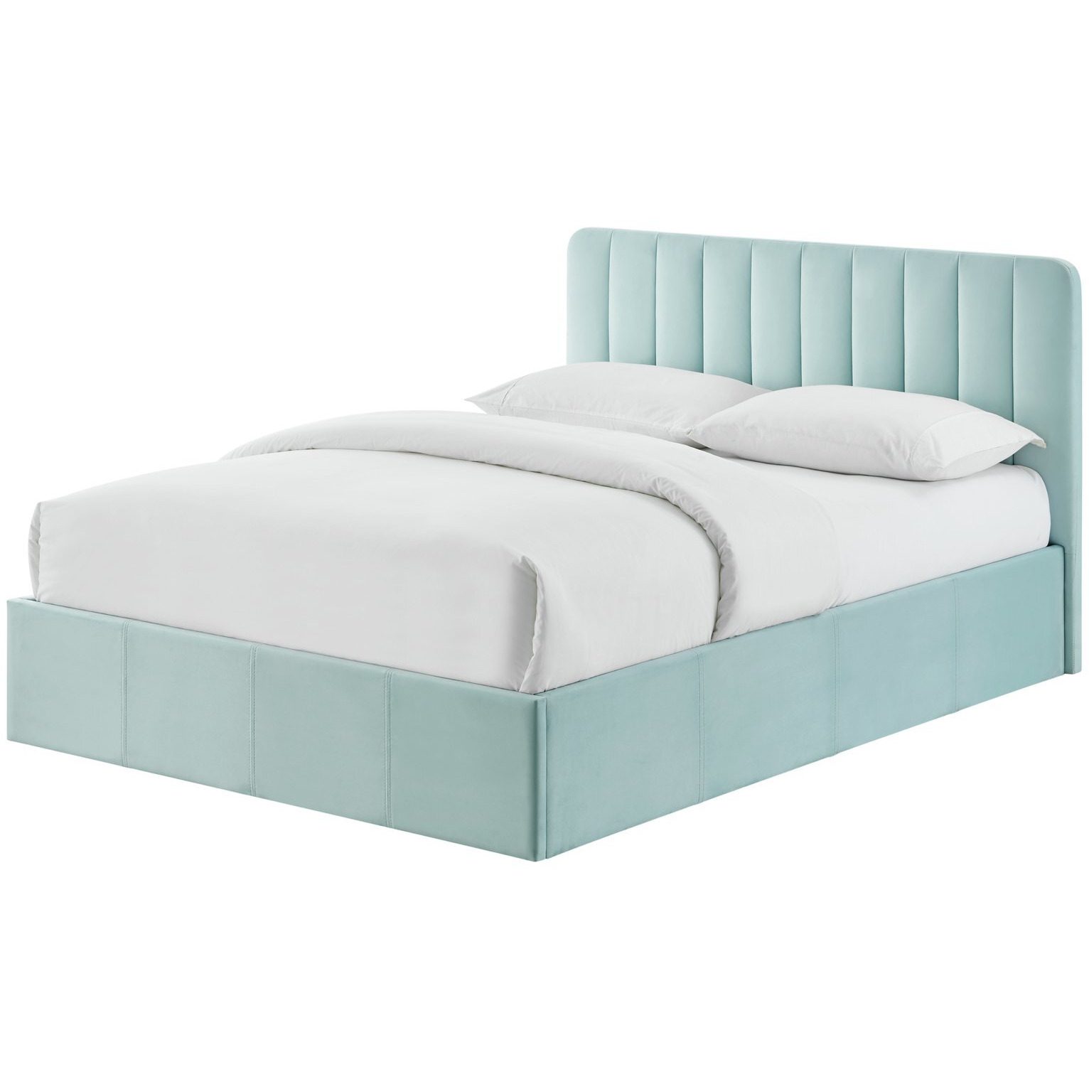 Habitat Pandora Double Ottoman Bed Frame - Blue by Habitat | ufurnish.com