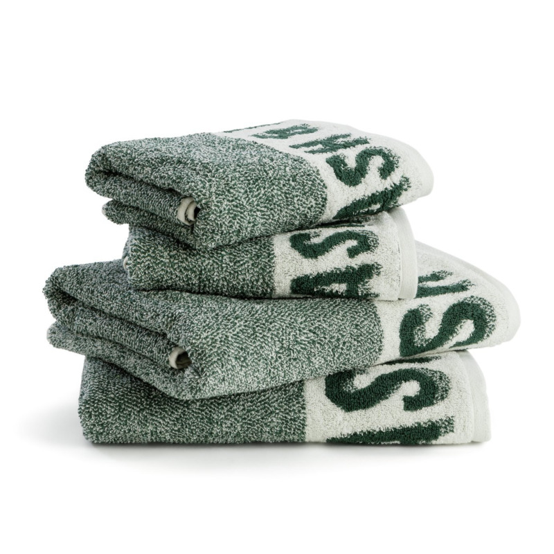 Habitat Industrial 4 Piece Towel Bale Green & White by Habitat