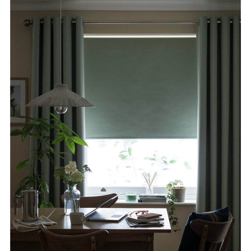 Argos Home Plain Blackout Roller Blind - Sage Green - 2ft by Habitat ...