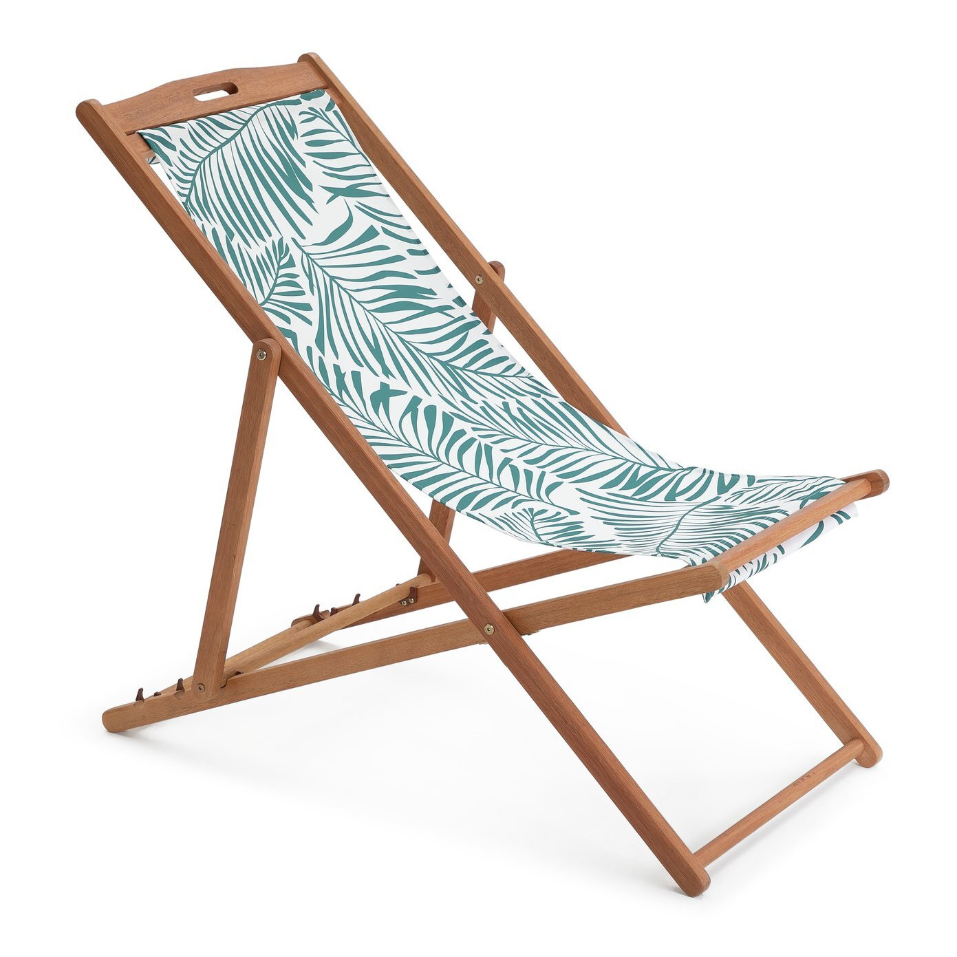 Habitat Folding Wooden Garden Deck Chair - White by Habitat | ufurnish.com