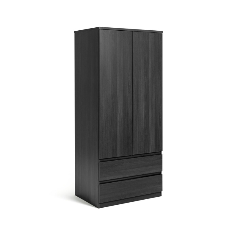 Habitat Jenson 2 Door 2 Drawer Wardrobe Black Brown by Habitat