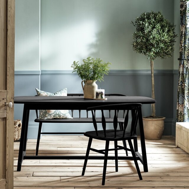Habitat x Morris & Co. Canterbury 4 Seat Dining Table- Black by Habitat ...