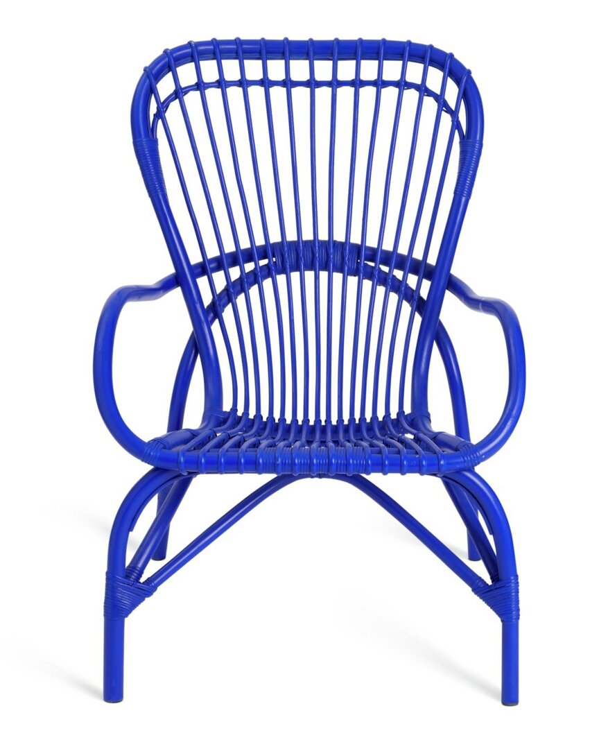 Habitat 60 Wyatt Rattan Chair - Blue by Habitat | uFurnish.com