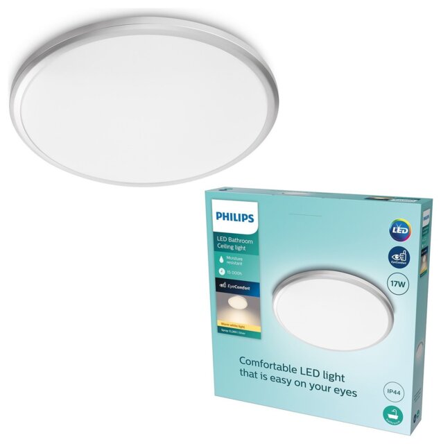 Philips Spray Luminaire Bathroom LED Ceiling Light - Silver by Habitat ...