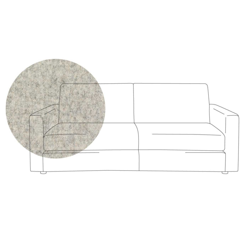 Heal's Nimbus 3 Seater Sofa Melton Wool Limestone Black Heal's UK