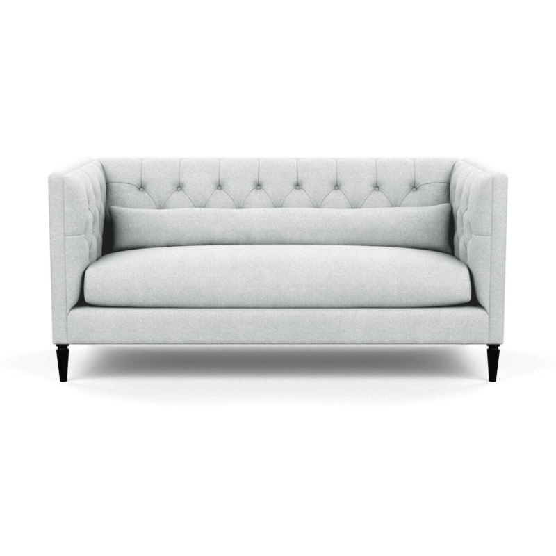 Heal's Balmoral 3 Seater Sofa Broad Weave Tin Black Feet Heal's UK Furniture by Heal's