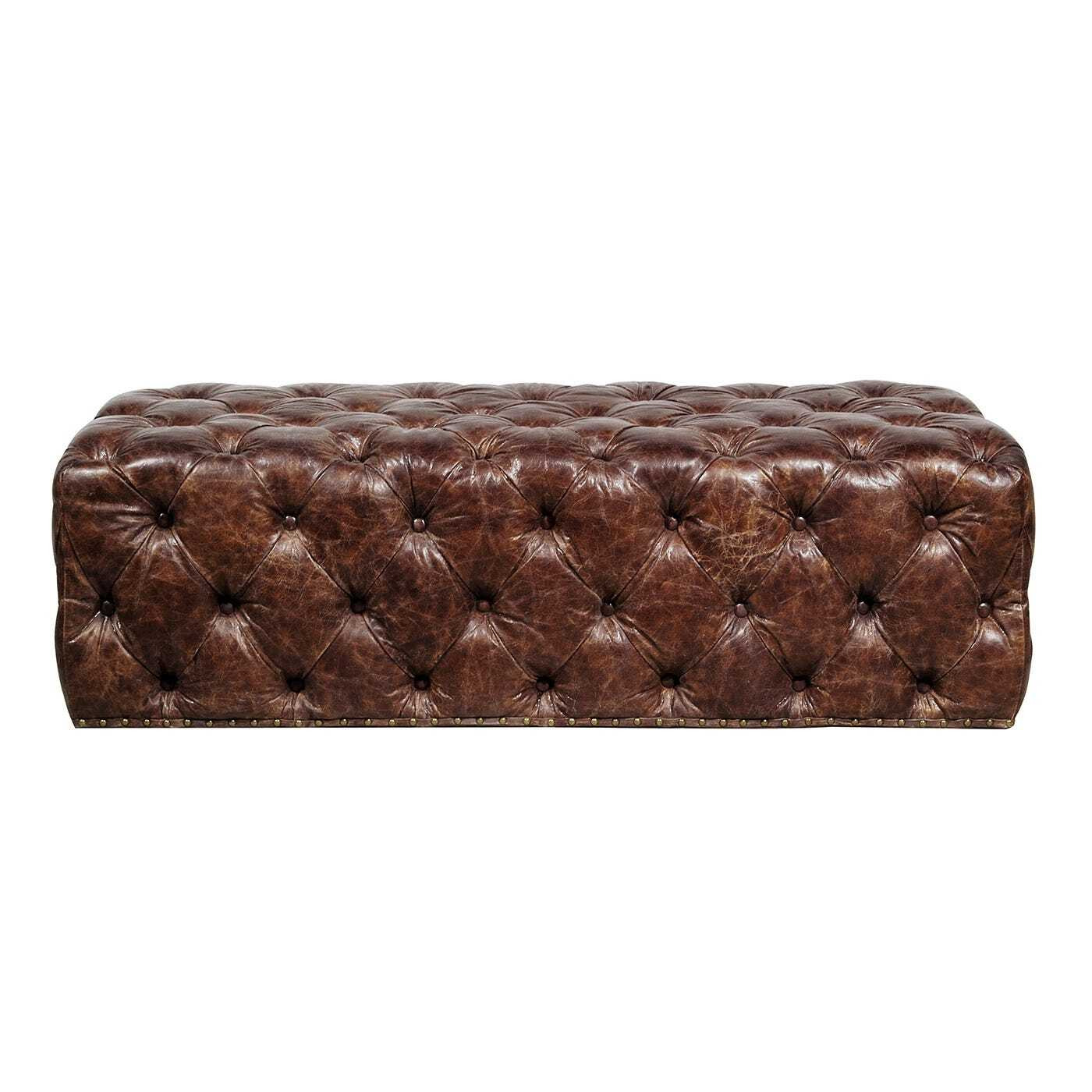 GMHK182○HALO / ハロ LORD DIGSBY LARGE OTT Timothy Oulton Lord Digsby Footstool Large Vintage Cigar Leather