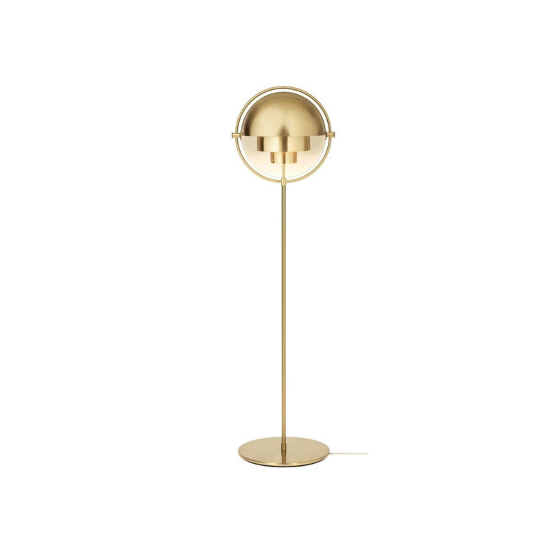 Gubi Multi Lite Floor Lamp Brass Base Brass Shade Heal's UK Lighting