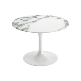 Knoll Saarinen Round Coffee Table Arabescato Coated Marble - Heal's UK Furniture