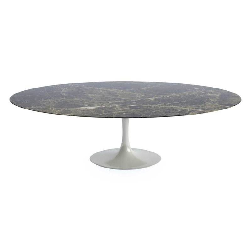 Knoll Saarinen Extra Large Oval Table Emperador Coated Marble Heal's UK Furniture by Heal's