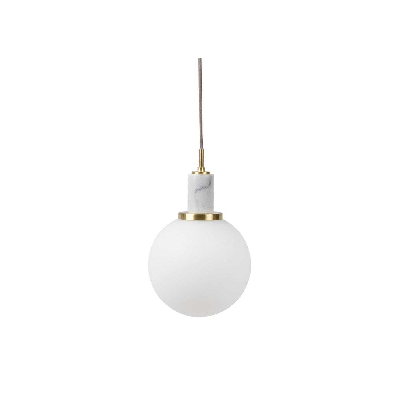 Heal's Globe Pendant Glass White Marble by Heal's