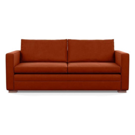 Heal's Palermo 3 Seater Sofa Nobilis Velvet Rust Walnut Feet - Heal's UK Furniture