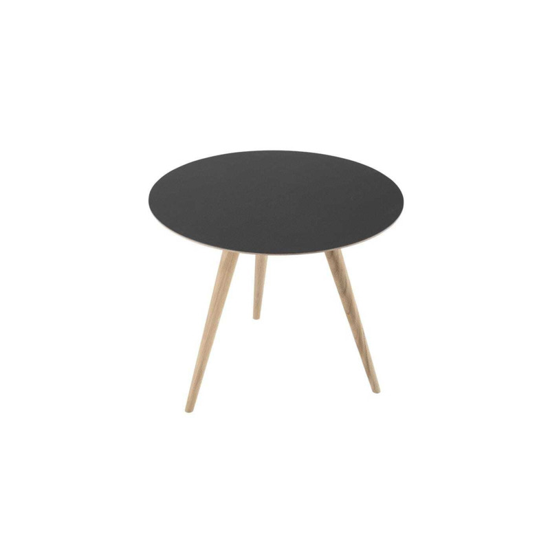 Gazzda Arp Side Table Dia 55cm Dark Olive Linoleum by Heal's | ufurnish.com