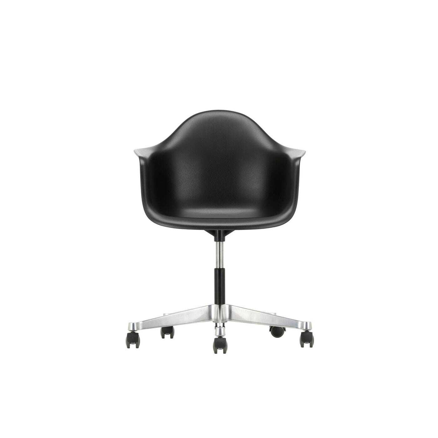 Vitra Eames PACC Armchair New Height Deep Black Alumimium Base Hard