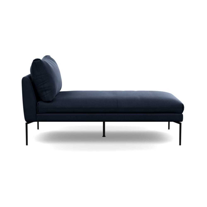 Heal's Matera Chaise Longue Nobilis Velvet Night Black Feet by Heal's