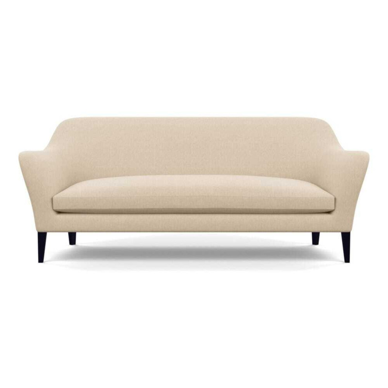 Heal's Wallis 4 Seater Sofa Brushed Cotton Oat Black Feet by Heal's