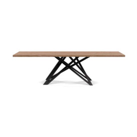Heal's Vienna Dining Table 260x100cm Smoked Oiled Oak Straight Edge Not Filled - Heal's UK Furniture