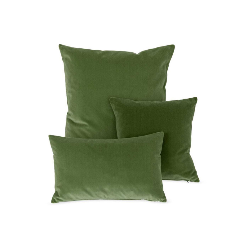 Heal's Velvet Cushions Sage Green 60 x 60cm Heal's UK Furniture by
