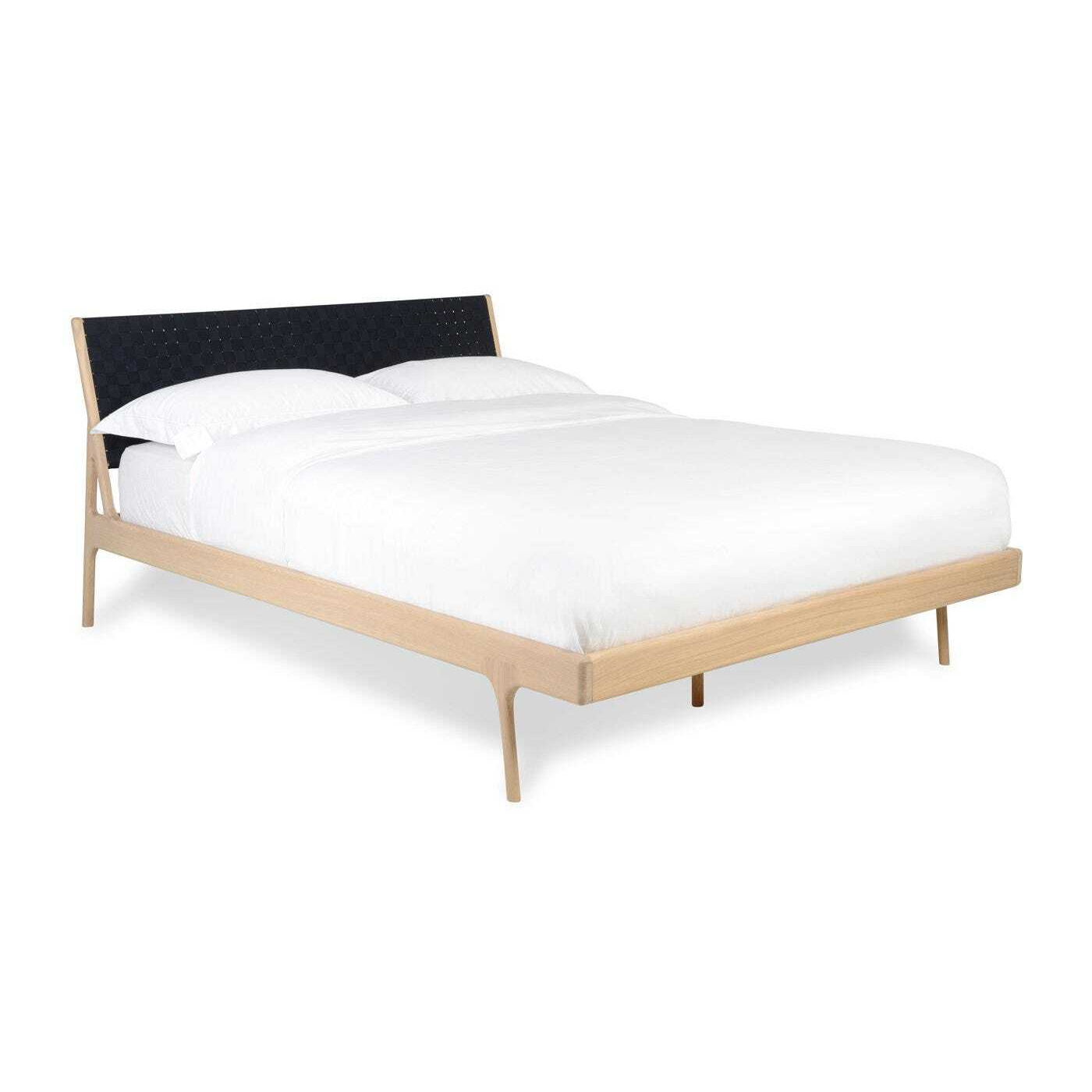 Gazzda Fawn Super King Bed Oak Black bing With Slats by Heal's