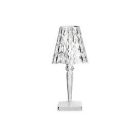 Kartell Battery LED Portable Table Lamp Crystal Large - Heal's UK Lighting