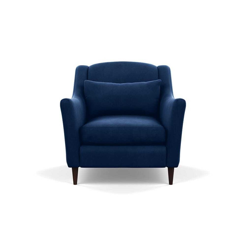 Heal's Somerset Armchair Velvet Midnight Walnut Stained Feet Heal's