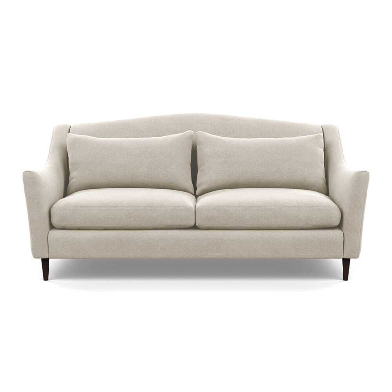 Heal's Somerset 3 Seater Sofa Linen Hessian Walnut Stained Feet Heal