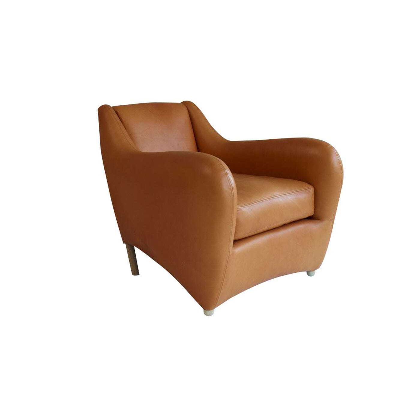 Scp Balzac Chair Utah Russet Leather Natural Filling by Heal's