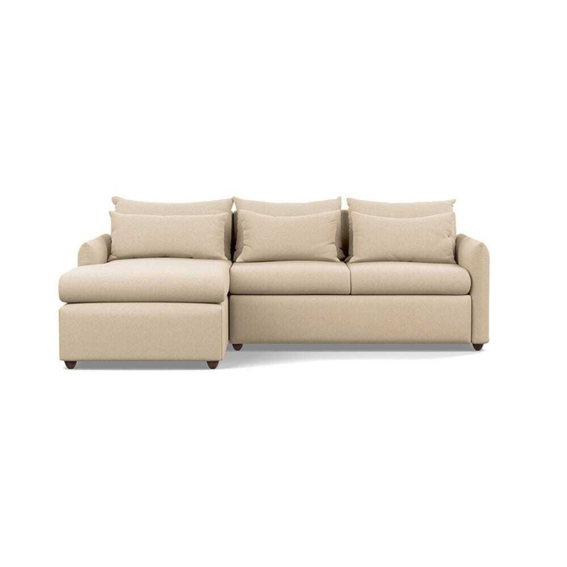 Heal's Pillow Medium LHF Corner Chaise Sofa Bed Brushed Cotton Oat