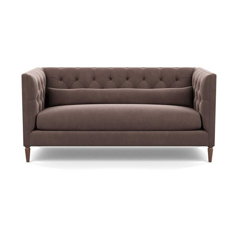 Heal's Balmoral 3 Seater Sofa Smart Velvet Mouse Stained Oak Feet