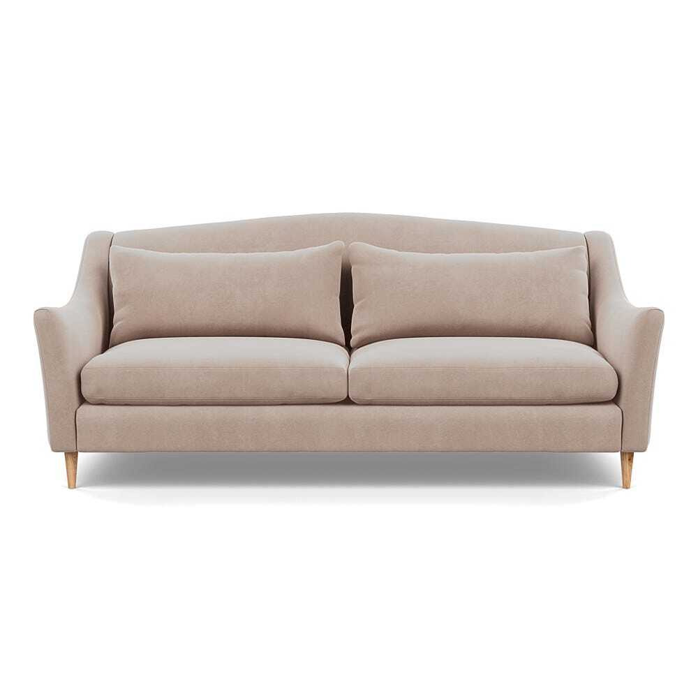 Heal's Somerset 4 Seater Sofa Smart Velvet Pebble Natural Ash by Heal's