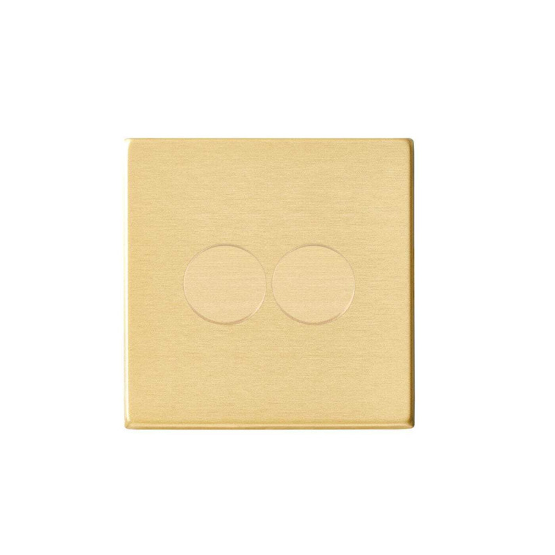 Heal's + Hamilton Double LED Dimmer Switch Satin Brass Heal's UK