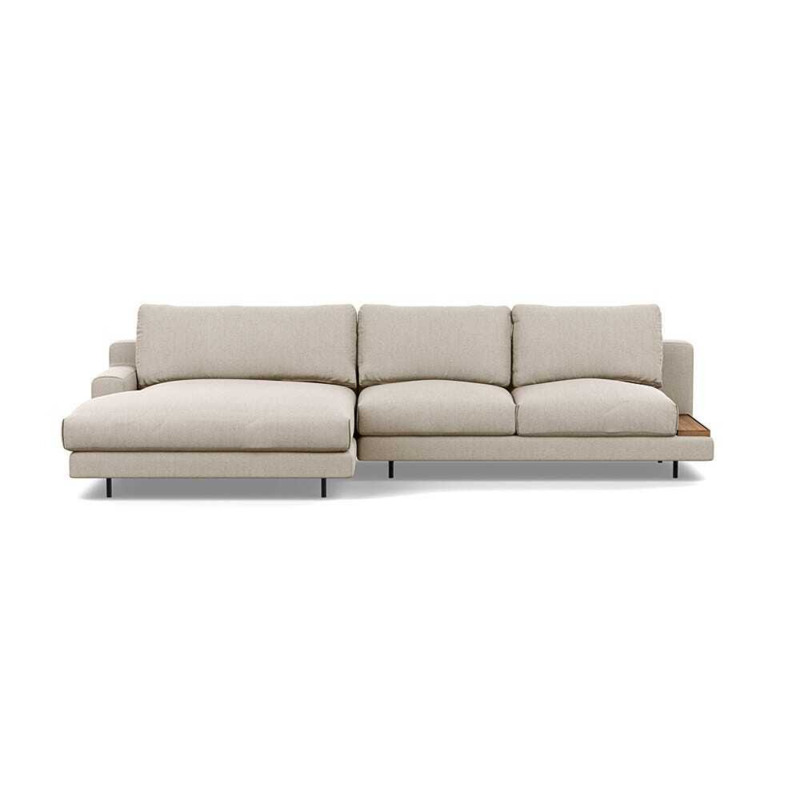 Heal's Orso Left Hand Facing Corner Sofa With Tray Low Back Broad Weave