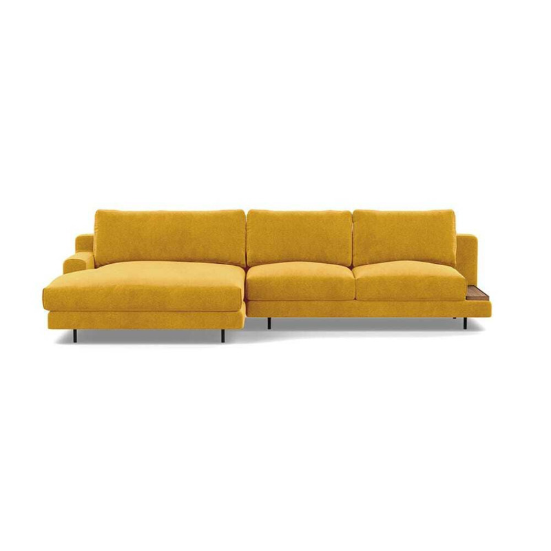 Heal's Orso Left Hand Facing Corner Sofa With Tray Low Back Smart Luxe
