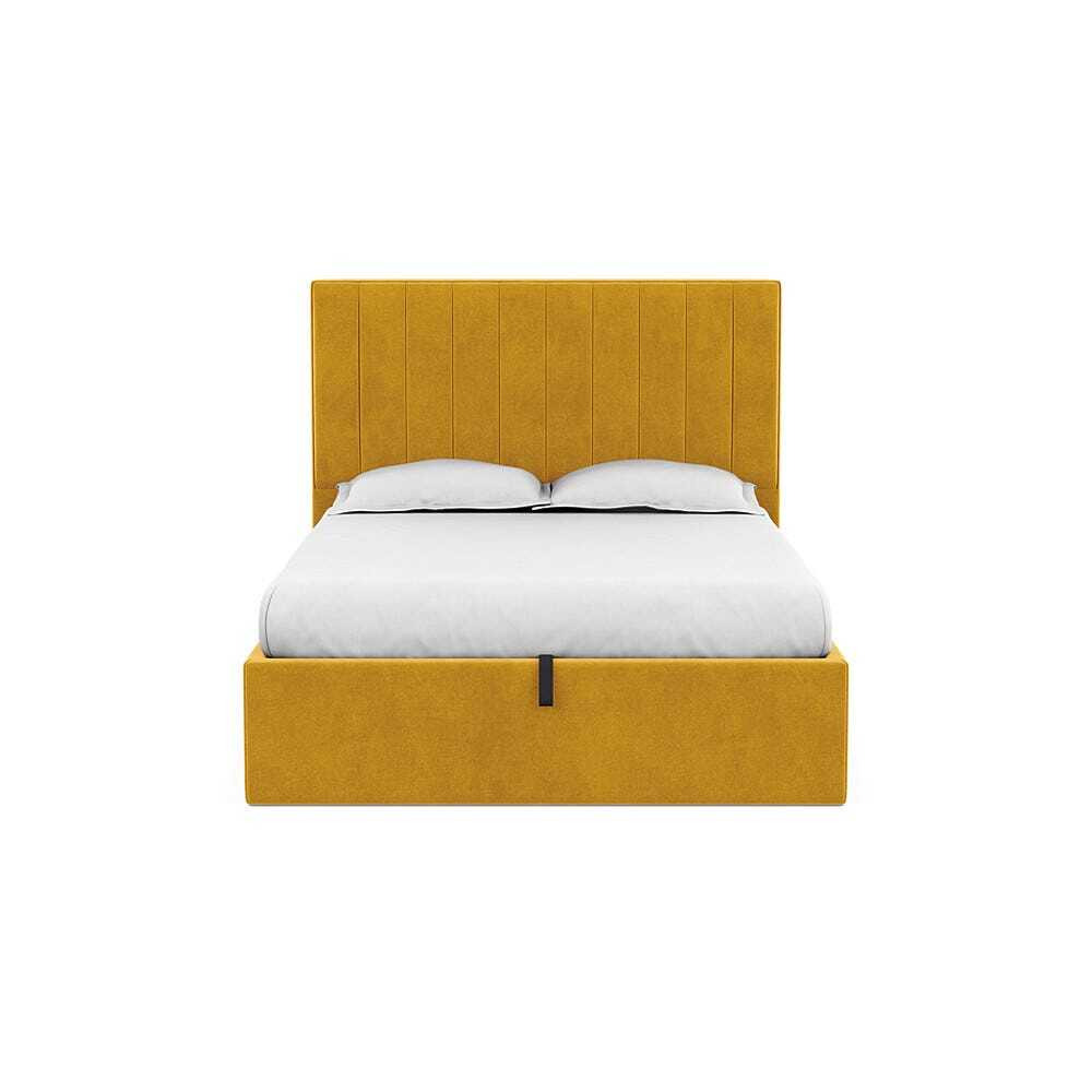 Heal's Retta Headboard (Lift Storage) King Smart Luxe Velvet Canary by