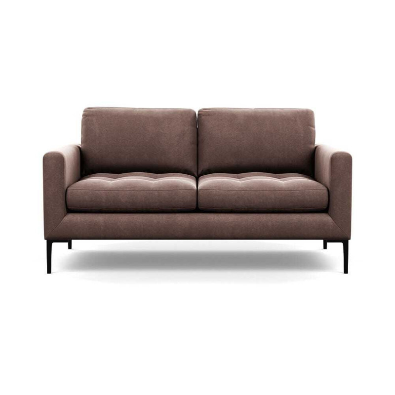 Heal's Eton 2 Seater Sofa Velvet Mink Black Feet Heal's UK Furniture