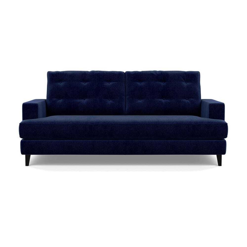 Heal's Mistral 3 Seater Sofa Smart Luxe Velvet Midnight Black Feet