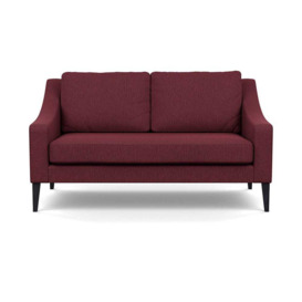 Heal's Richmond 2 Seater Sofa Smart Linen Mix Maroon Black Feet - Heal's UK Furniture