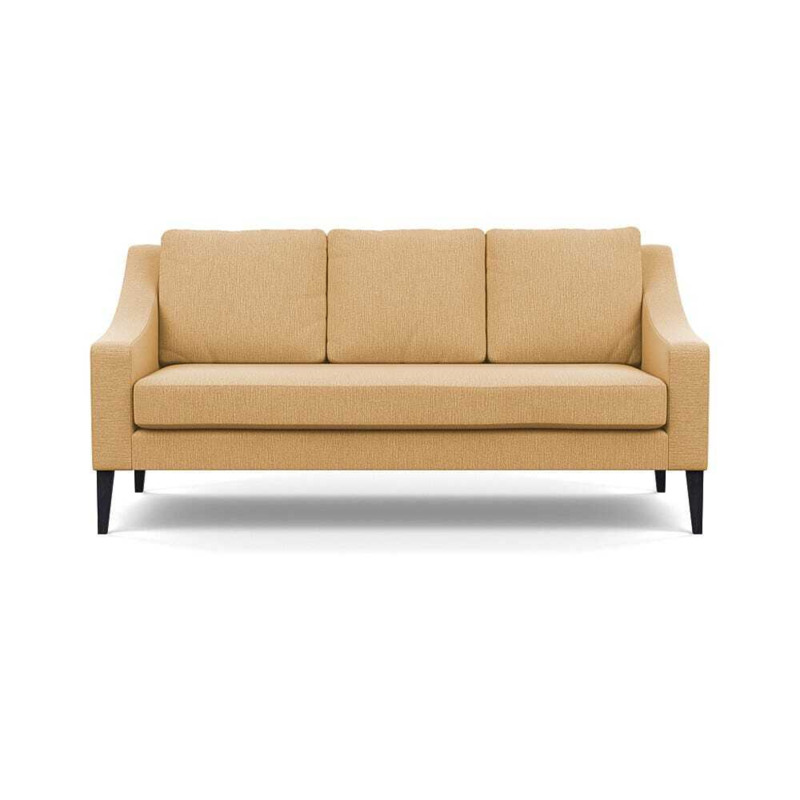 Heal's Richmond 3 Seater Sofa Smart Linen Mix Sand Black Feet Heal's UK Furniture by Heal's