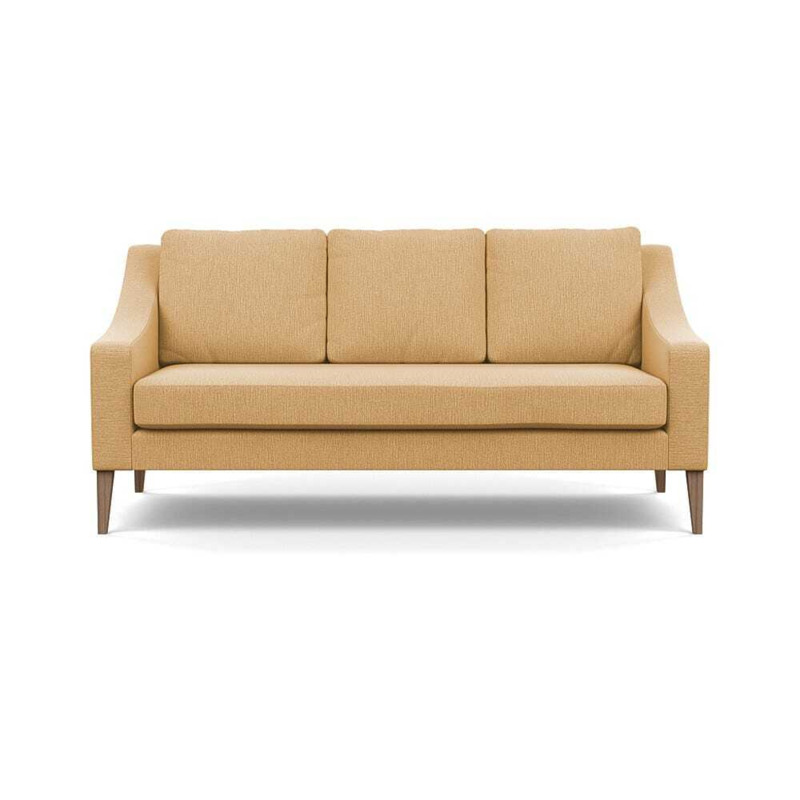 Heal's Richmond 3 Seater Sofa Smart Linen Mix Sand Tinted Ash Feet