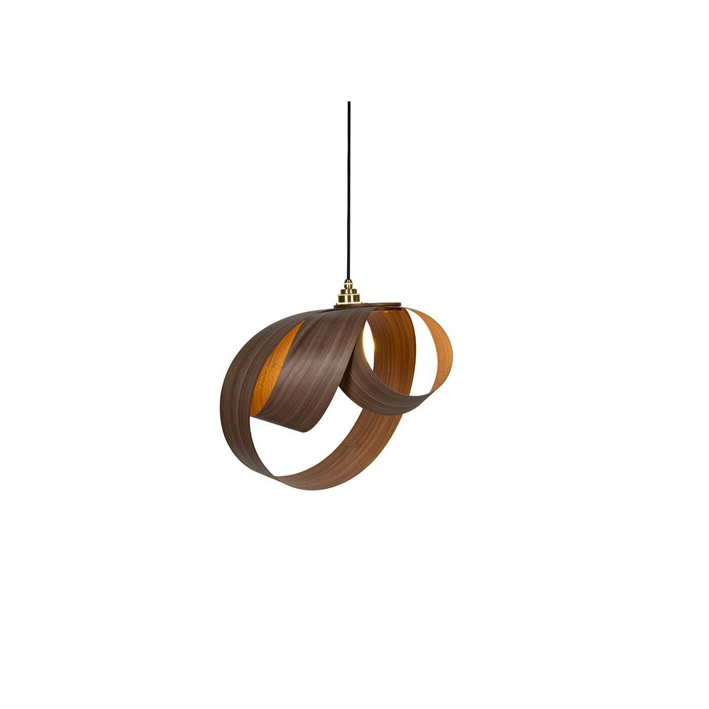 Tom Raffield Verso Ceiling Pendant Light Walnut Heal's UK Lighting by