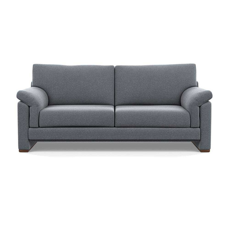 Heal's Paris II 3 Seater Sofa Boucle Steel Walnut Stained Feet Heal's