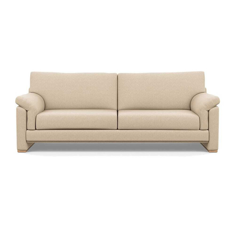 Heal's Paris II 4 Seater Sofa Brushed Cotton Oat Natural Feet Heal's