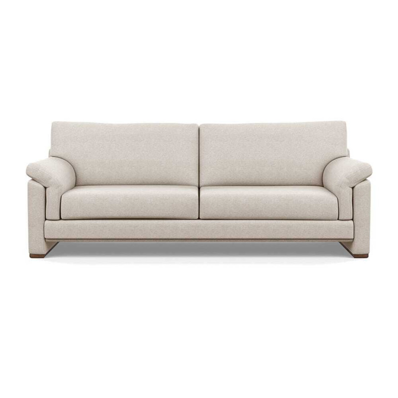 Heal's Paris II 4 Seater Sofa Texture Limestone Walnut Stained Feet