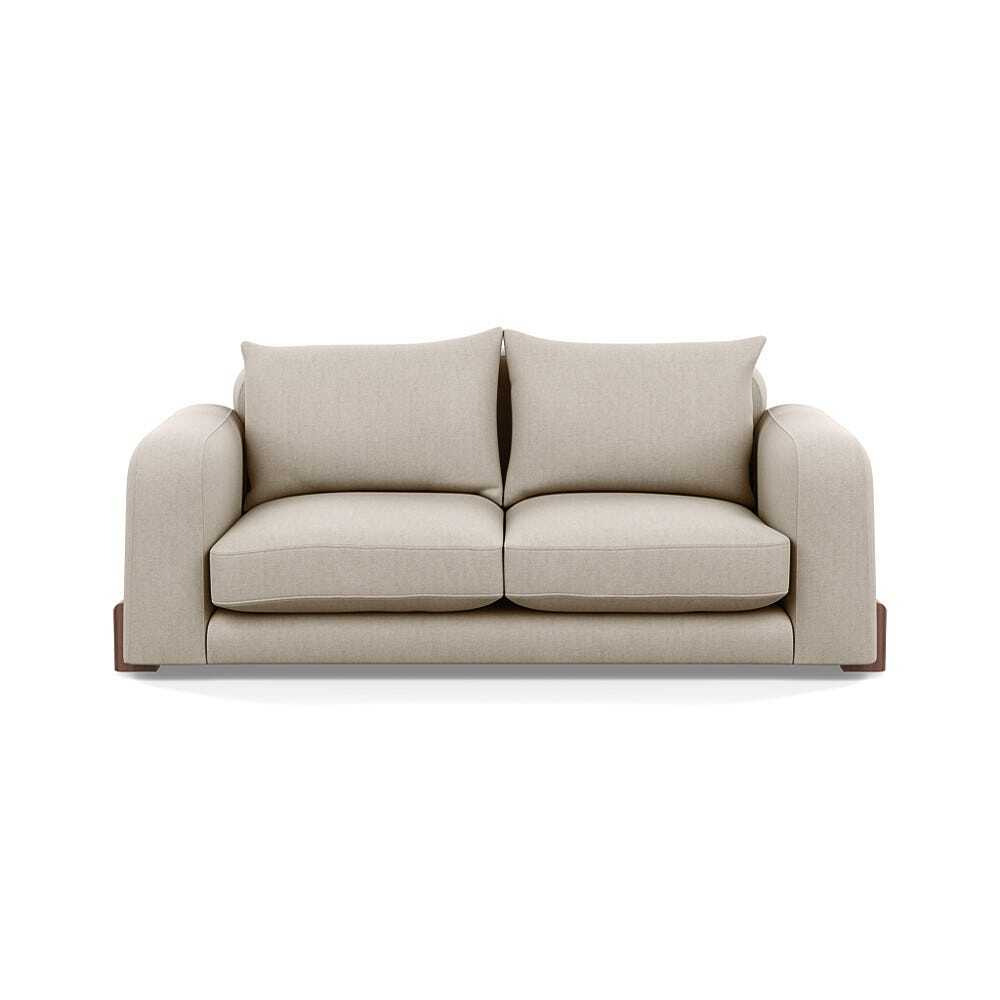 Heal's Nuvola 3 Seater Sofa Broad Weave Putty Walnut Stained Feet by ...