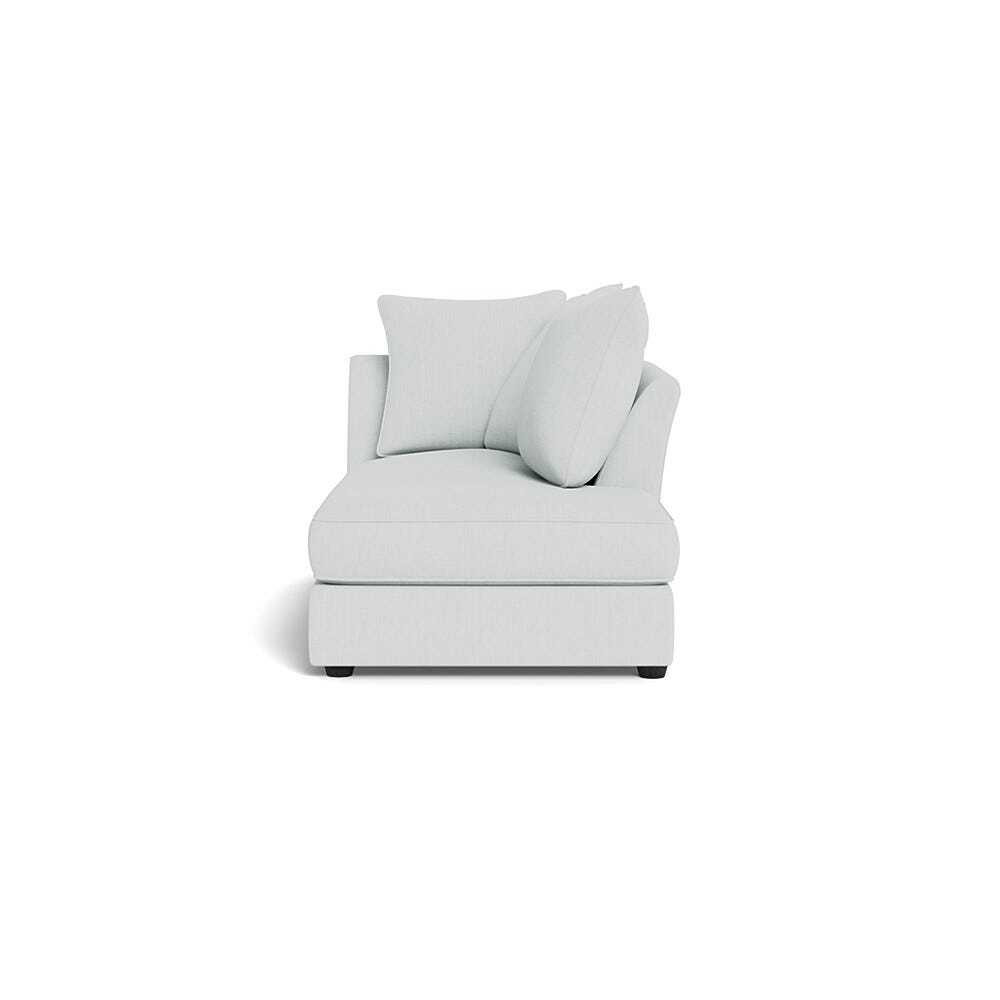 Heal's Tailor Right Hand Facing Chaise Unit Broad Weave Tin Black Feet