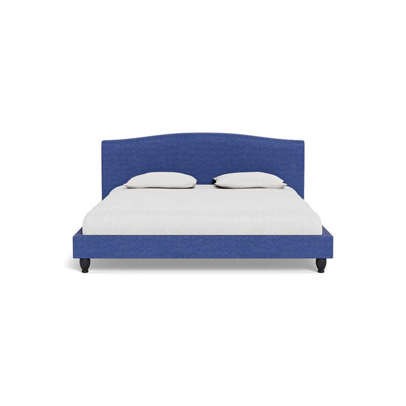 Heal's Devon Super King Bed Brushed Cotton Cobalt Black Beech Feet