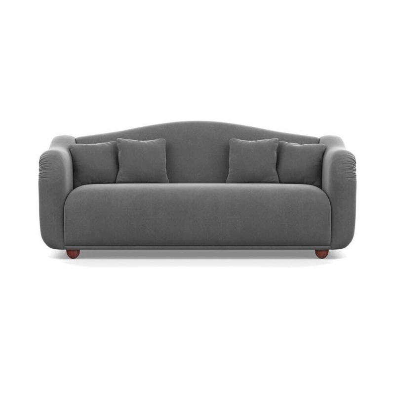 Heal's Tetbury 4 Seater Sofa Smart Velvet Mercury Walnut Stained Beech Feet Heal's UK