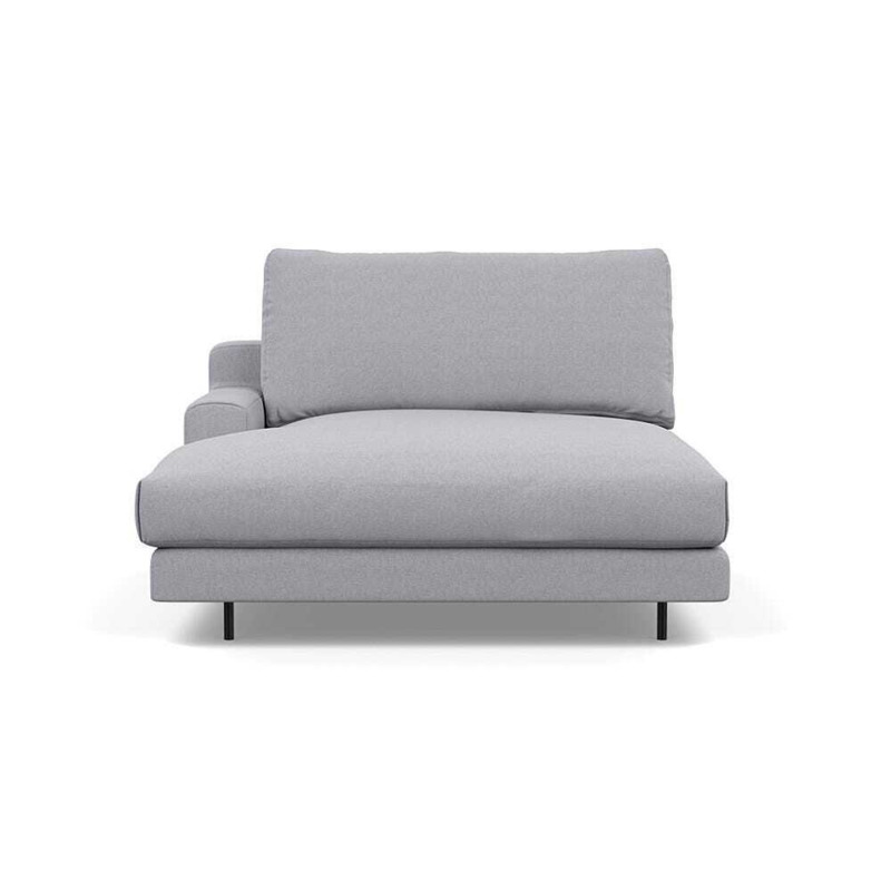 Heal's Orso Left Hand Facing Wide Chaise Unit High Back Brushed Cotton