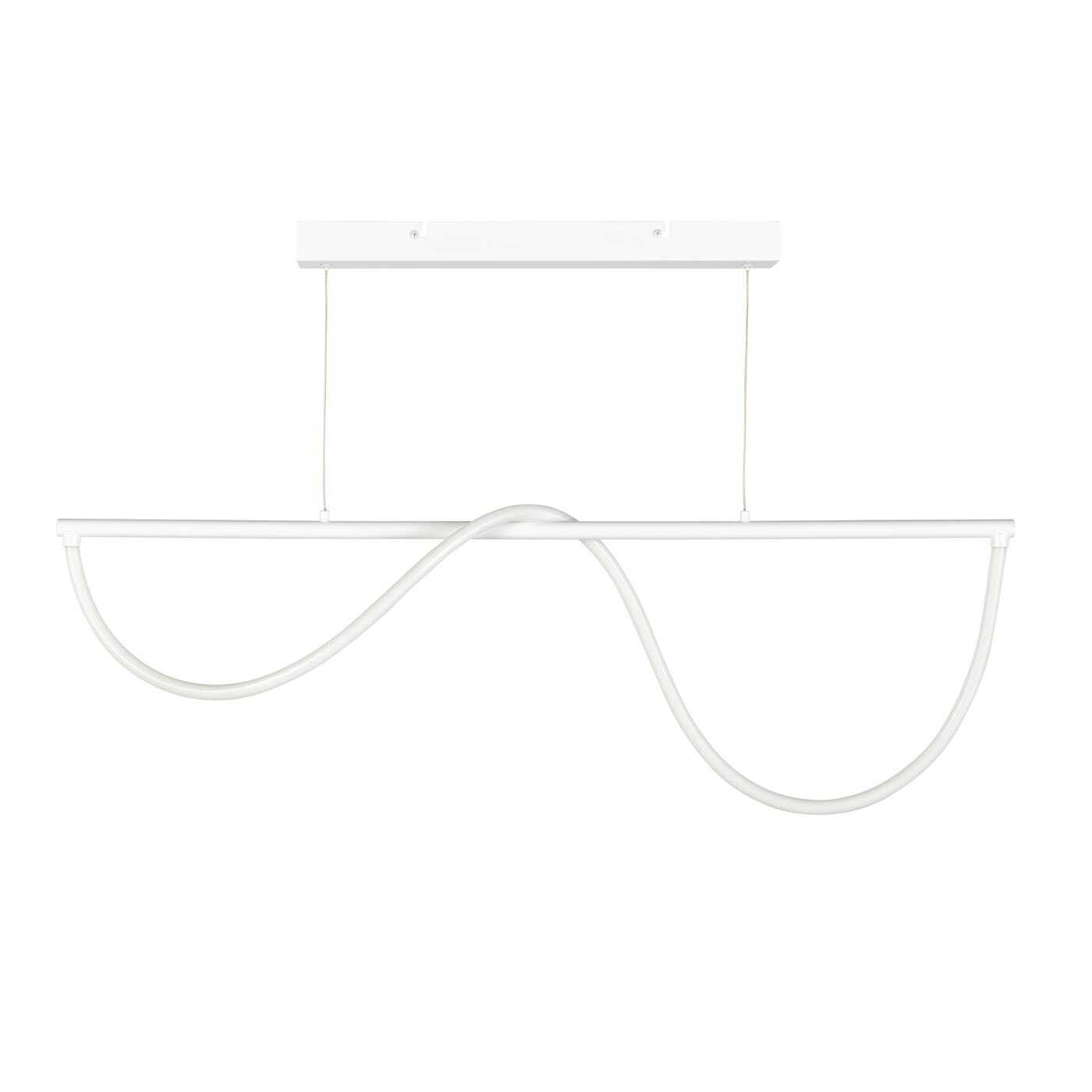 Heal's Wave LED Long Pendant Light Glossy White Heal's UK Lighting by