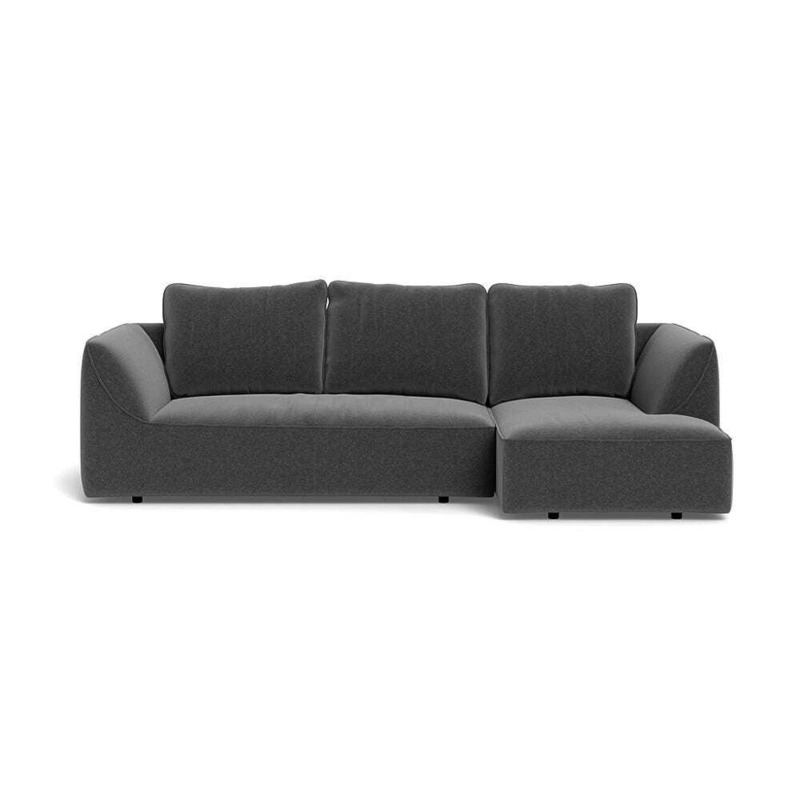 Heal's Morven Right Hand Facing Corner Chaise Sofa Melton Wool Granite